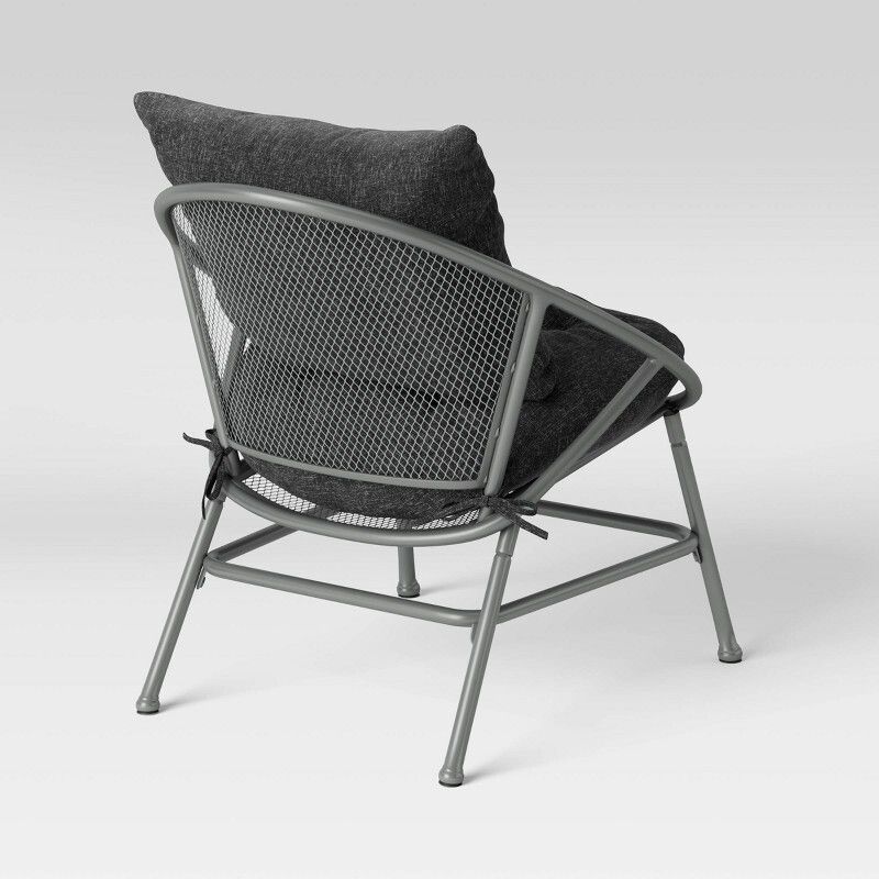 3pc Metal mesh patio chair and table