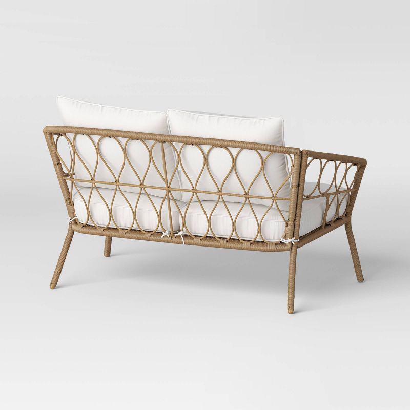 Campton wicker patio loveseat