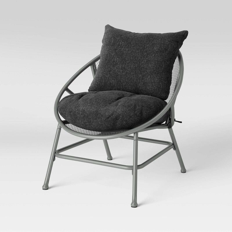 3pc Metal mesh patio chair and table