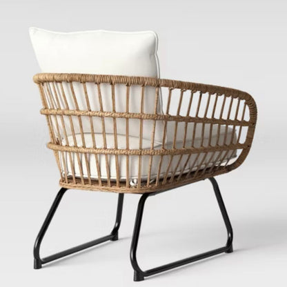 2pc Southport linen outdoor patio chairs