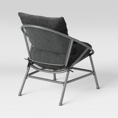 3pc Metal mesh patio chair and table