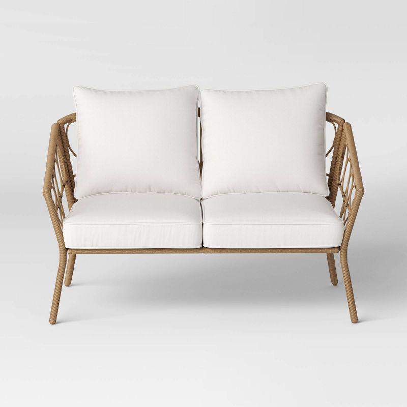 Campton wicker patio loveseat