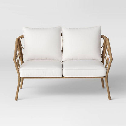 Campton wicker patio loveseat