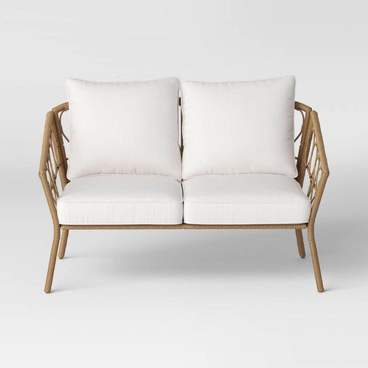 Campton wicker patio loveseat